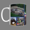 Pictures of Haspin Acres on Mug with blue dividers